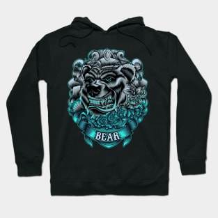 Angry Bear Illustration Hoodie